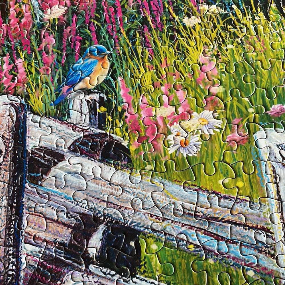 KI Puzzles Covered Bridge & Buggy the art of J. Charles. 1000 Pieces. EUC - Picture 8 of 12